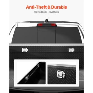 Caja de Herramientas de Aluminio Reforzado para Camioneta, 71x27x18 pulgadas, Tamaño Personalizado con Textura de Diamante para Plataforma de Camioneta, RV o Remolque - Product Image 5