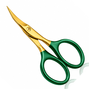 Curved Precision Cuticle Shears Fine Point Compact Design Smooth Action Adjustable Tension Screw Premium Manicure Instrument - Product Image 1