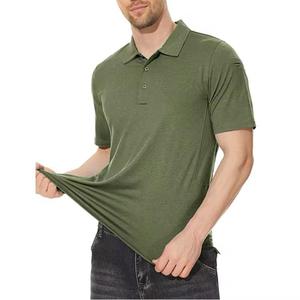 Tissu en toile polyester/coton anti-plis pour chemises, sur mesure, tricoté, uni, teint, avec logo personnalisé, idéal pour le golf – Vente en gros - Product Image 3
