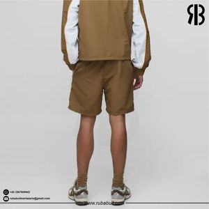 Premium Men's Brown Oxford Bermuda <b>Shorts</b> With Side Stripe Drawstring Closure Casual Wear 100% <b>Fleece</b> <b>Shorts</b> For Unisex - Product Image 2