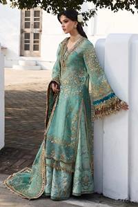 Premium Pakistani Anarklai Dress Deep Maroon Red Velvet <b>Silk</b> Long Maxi With Heavy Gold Zardosi Embroidery Handcrafted - Product Image 3