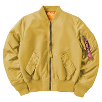 Blouson aviateur homme sur mesure de haute qualité, broderie de logo personnalisée, impression, blouson MA1 fin, tissu tissé imperméable, motif