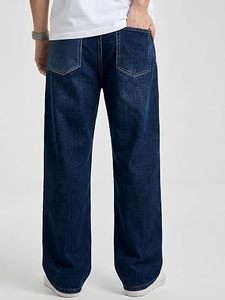 Men's Casual Baggy <b>Stretch</b> Jeans Wide Leg Loose Fit Denim <b>Pants</b> Y2K Streetwear Style - Product Image 3