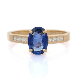 14K Yellow Gold Sapphire Ring - Product Image 1