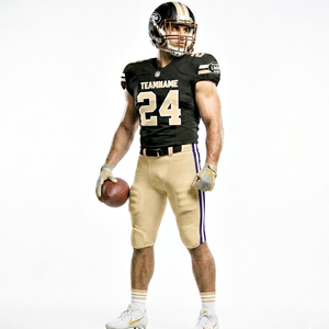 ชุดยูนิฟอร์มอเมริกันฟุตบอล โพลีเอสเตอร์ 100% สีกากี ผสมสีดำ คุณภาพพรีเมียม ขายส่ง - Product Image 2