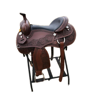 Caja de Silla de Montar Inglesa de Cuero de Búfalo Ecológico y Duradero, Absorbente de Sudor, para Jinetes Hombres y Mujeres, de Madera - Product Image 3