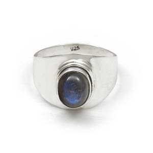 925 Sterling Silver Vintage <b>Ring</b> Oxidized With Oval Cut <b>Labradorite</b> Gemstone Trendy Boho Jewelry For Wedding-Engagement-Party - Product Image 2