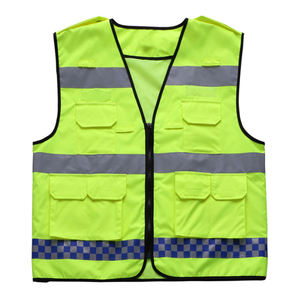 Gilet de sécurité personnalisé haute visibilité, antistatique, respirant, en polyester, réfléchissant, unisexe, pour les travailleurs du trafic et du bâtiment - Product Image 1