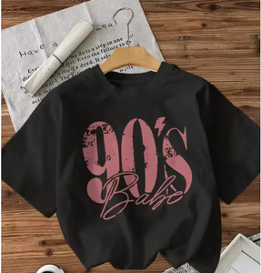 Camisetas Extra Grandes de los 90 para Mujer, Camisetas Vintage de los 90, Camisetas Holgadas con Hombros Caídos y Estampado Gráfico de Algodón - Product Image 6