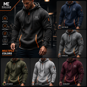 Pull-over décontracté à capuche pour homme, collection Printemps 2025, coupe ample, fermeture éclair, poches latérales multiples, doublure polaire imperméable, grandes tailles - Product Image 5