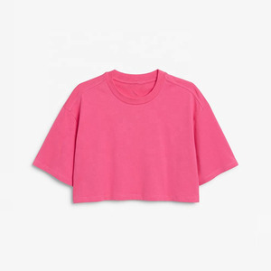 T-shirts courts pour femmes, design personnalisé, tendance 2026, pour usage extérieur, couleur unie, confortables - Product Image 5