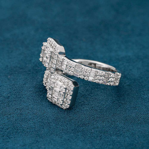 Anillos de Eslabones Cubanos con Diamantes Cultivados en Laboratorio, Chapados en Oro Amarillo de 14K, Estilo Hip Hop, Joyería Fina para Hombre y Mujer, Certificados por RB Gems Jewelry - Product Image 5