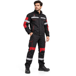 Vêtements de travail de sécurité personnalisés, vêtements de protection avec panneaux réfléchissants, tissu durable, plusieurs poches, vêtements industriels confortables, OEM - Product Image 1