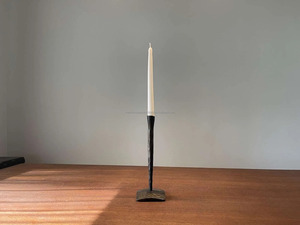 Chandelier de Noël artisanal finition noir doré bougeoir en métal base carrée type debout autres bougeoirs - Product Image 5