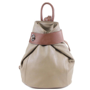 Bolso Tipo Cubo de Cuero Genuino Rosa con Correa Marrón y Cierre de Hebilla, Bolso de Mano Clásico para Mujer, Bolsos de Diseño de Lujo para Damas - Product Image 3