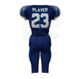 Uniformes de football américain en gros, tailles et couleurs personnalisées disponibles, respirants, manches courtes, logos et numéros personnalisés - Product Image 2