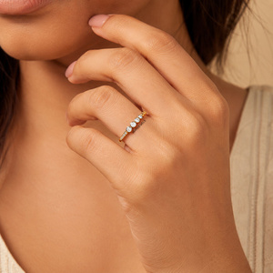 Luxury Lab Grown Diamond Stackable <b>Ring</b> Available in 10K,14K,18K solid gold & <b>925</b> <b>Silver</b> <b>Ring</b> Gift for Har - Product Image 1