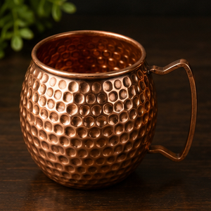 Jarra de Cobre Puro Martillado con Textura Esférica para Cócteles, Ecológica, para Uso Doméstico, Estilo Vintage - Product Image 2