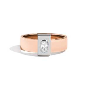 6mm Men's Wedding Band Oval Cut Lab Grown Diamond Sliding Wrap Ring Bezel Set Custom 14K 18K <b>Solid</b> Gold IGI Certified Wholesale - Product Image 1