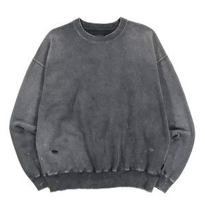Sudaderas de Otoño para Hombre, Estilo Vintage, 100% Algodón, Cuello Redondo, Lavado Ácido, Ecológicas, con Logotipo Personalizado, de Alta Calidad - Product Image 1