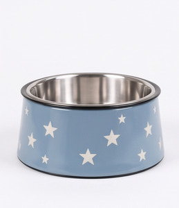 Gamelle Ronde en Acier Inoxydable Émaillée pour Animaux de Compagnie, Bol d'Alimentation pour Chiens et Chats avec Base Antidérapante en Caoutchouc, Vaisselle OEM en Gros - Product Image 1