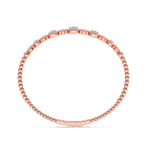 Interlocking <b>Infinity</b> Motif Diamond Link Bangle <b>Bracelet</b> - Product Image 3