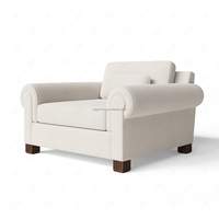 Fauteuil individuel moderne en tissu Sageliving, mobilier de luxe pour salon, canapé rembourré en mousse haute densité, personnalisable pour la maison et l'hôtel