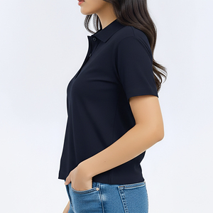 High Quality Regular Fit Breathable Quick Dry Women's T-Shirts Solid Color Custom Puff Printed Logo Streetwear Summer 100% - Product Image 5