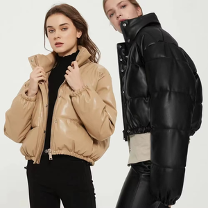 Veste pour femme de haute qualité, courte, épaisse, en simili cuir PU, pour fille et femme - Product Image 1