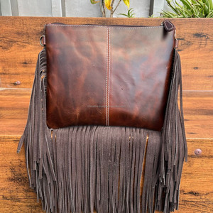 High Quality Luxury Hand Tooled <b>Leather</b> Fringe Crossbody Square Purse for Women Custom Fashion Cowhide <b>Leather</b> Shoulder Handbags - Product Image 6
