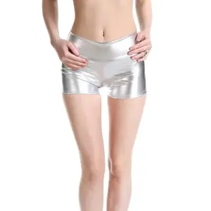 Proveedor de Shorts Casuales de PU para Mujer, de Cintura Alta, Corte Holgado, Estilo Urbano, Sexy, Transpirables y Ligeros - Product Image 1