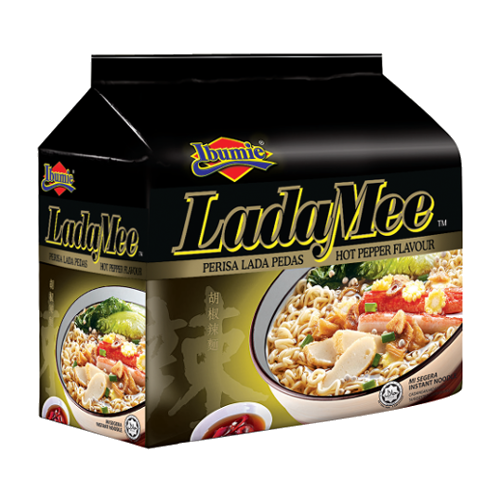 Ibumie Lada Mee 12 Bundles X 5s X 80g HALAL Black Pepper Hot Spicy