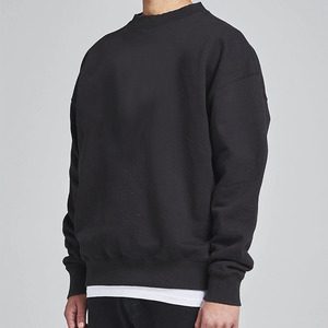 French Terry <b>Sweatshirt</b> Pullover Acid Wash Unisex Crewneck <b>Oversized</b> <b>Vintage</b> Mock Neck <b>Sweatshirt</b> for Men MADE BY HS - Product Image 4