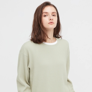 เสื้อสเวตเชิ้ตคอกลมผู้หญิงทรงหลวมใส่สบายสำหรับฤดูหนาว ผ้าเทอร์รี่คุณภาพสูง ผลิตตามสั่ง 100% ผ้าฝ้าย ไซส์ใหญ่ - Product Image 2