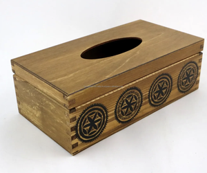 Eco-Friendly Bamboo Tissue Box Holder <b>for</b> Bathroom <b>Vanity</b> or <b>Bedroom</b> Decor with Natural Look and Recyclable Wooden Finish - Product Image 5