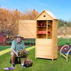 Capannone di stoccaggio per giardino esterno chiudibile a chiave in legno per uso esterno - Product Image 2