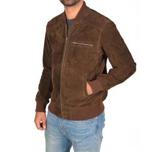 2026 High Quality Slim Fit Wholesale Factory Price Zipper <b>Suede</b> Leather <b>Jacket</b> - Product Image 4
