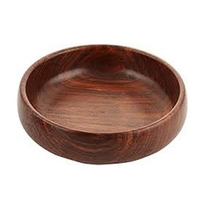 Assiette de service ronde en bois, couleur unie, faite à la main, polie, grain de bois naturel, design Wabi-Sabi, ustensiles de cuisine rustiques, minimaliste - Product Image 1
