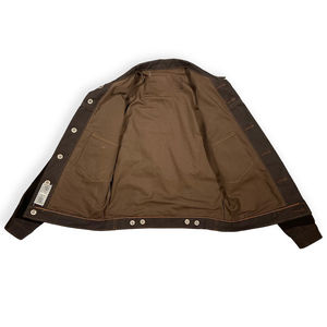 Veste en toile pour homme, personnalisée, effet vieilli, en coton 100% satiné, imperméable, écologique, pour vêtements de travail d'hiver - Product Image 5