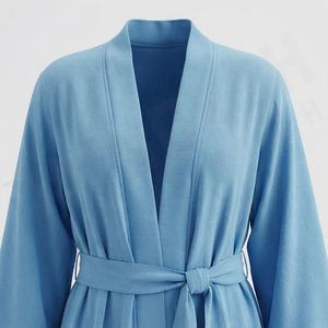 Conjunto de Abaya Negra con Hiyab, Abayas de Alta Calidad para Mujeres Musulmanas, Túnica Islámica, Abierta por Delante, Largo Maxi, Prenda Elegante - Product Image 4