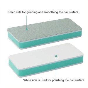 Lime à ongles double face OME motif zèbre, grain 180, réutilisable, outil de soin des ongles, couleur vert menthe, polissage professionnel des ongles - Product Image 4