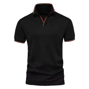 Camiseta Polo de Manga Corta para Hombre, Nueva, de Alta Calidad, con Cuello Alto, Lisa, Camisetas Polo de Manga Larga para Hombre, de Alta Calidad - Product Image 2