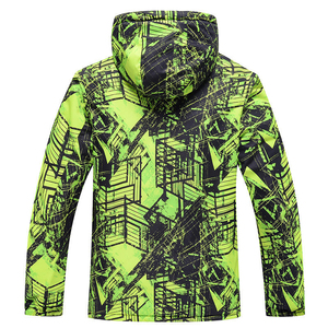 Chaqueta de Esquí con Capucha para Hombre, Talla Grande, Estampada, Térmica, Impermeable, Cortavientos, para Deportes de Invierno al Aire Libre, Abrigo de Snowboard Cálido y Transpirable - Product Image 4