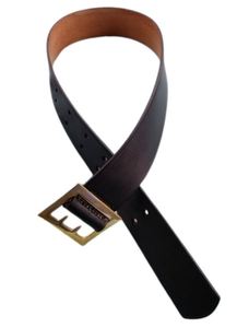 Ceinture en cuir véritable pour homme avec boucle à plaque, style vintage décontracté, marron et noir, reproduction américaine, ceintures en cuir avec boucle GA - Product Image 2