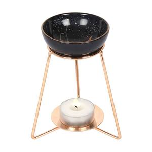 Lavie Creations Handcrafted Luxury Gold Metal Incense Burner Tealight Candle Holder Minimalist Aromatherapy <b>Wax</b> <b>Melt</b> Warmer - Product Image 3