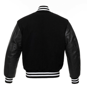 2024 Custom Color <b>Block</b> Zip Button Closure Unisex Varsity Jacket Stand Collar Hooded 100% Wool Waterproof Streetwear Winter - Product Image 3