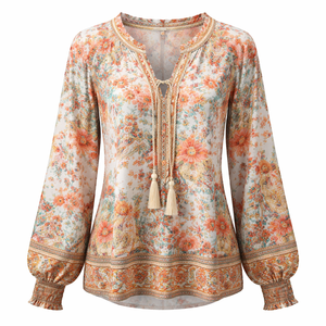 Chemises en polyester à manches longues personnalisées en gros pour femmes - Fabricant OEM et fournisseur direct d'usine - Product Image 1