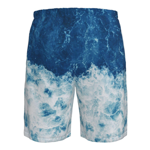 กางเกงว่ายน้ำชายพิมพ์ลายคลื่นทะเลแบบซับลิเมชั่น แห้งเร็ว เหมาะสำหรับเล่นเซิร์ฟและสระว่ายน้ำในฤดูร้อน พร้อมเชือกผูกเอว - Product Image 4