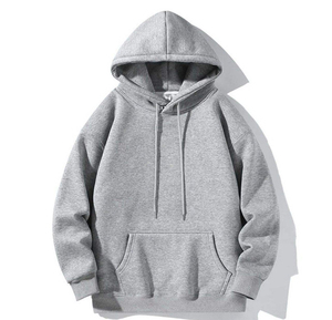 เสื้อฮู้ดผู้ชายสีดำทรงโอเวอร์ไซส์ แขนยาว สีพื้น ผ้าฝ้ายฟลีซ 100% กันน้ำ เป็นมิตรกับสิ่งแวดล้อม เหมาะสำหรับฤดูหนาว - Product Image 5