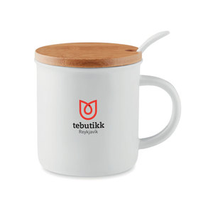 Tazza in ceramica porcellana 380ml con coperchio collezione Kenya - Product Image 2